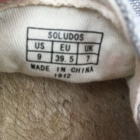 Soludos womens Daisy shoes Size 9 Smoking Slippers Slip On Flats Embroidered - Picture 7 of 16